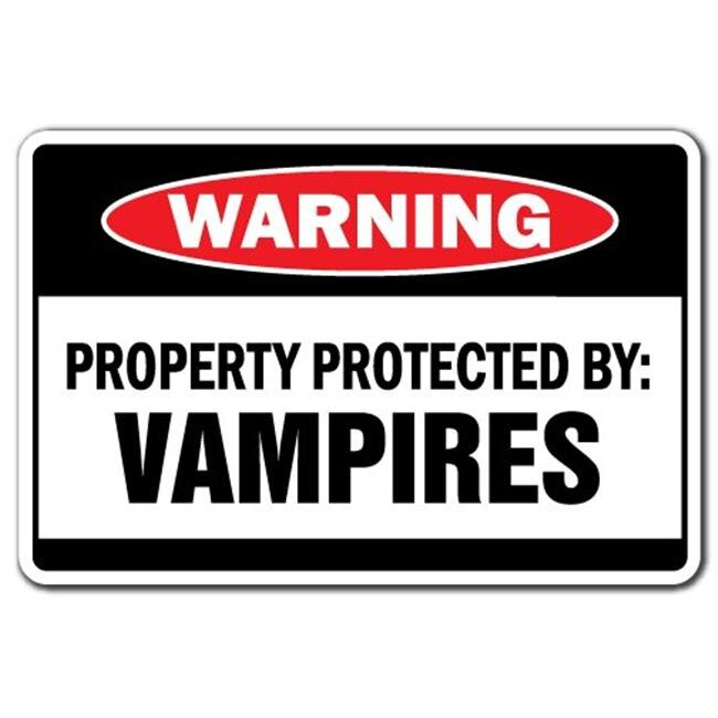 SignMission D-5-Z-Property Protected Vampire 5 x 7 in. Warning Decal - Property Protected by Vampires
